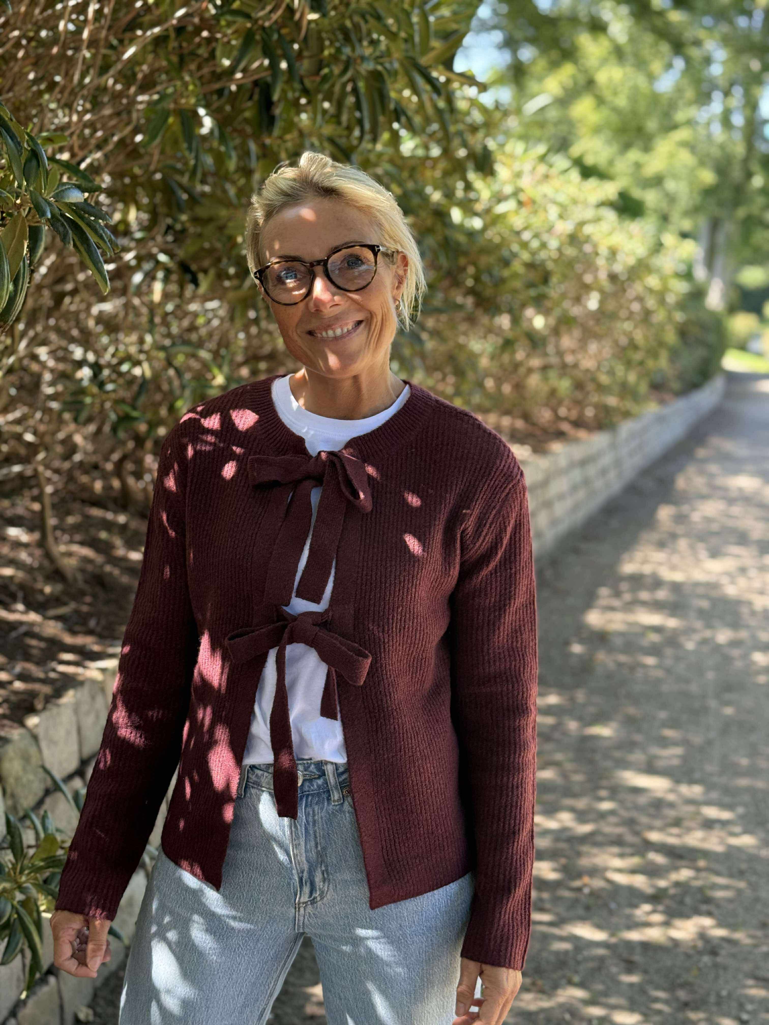 PCSILLY Knit Cardigan - Tawny Port